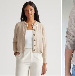 Cozy Beige Button-Up Cardigan